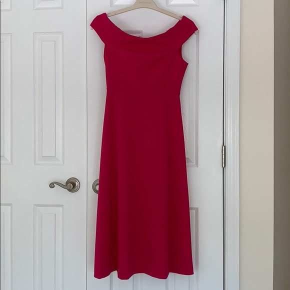 Hot pink off the shoulder Calvin Klein Dress, 2 - Picture 2 of 5